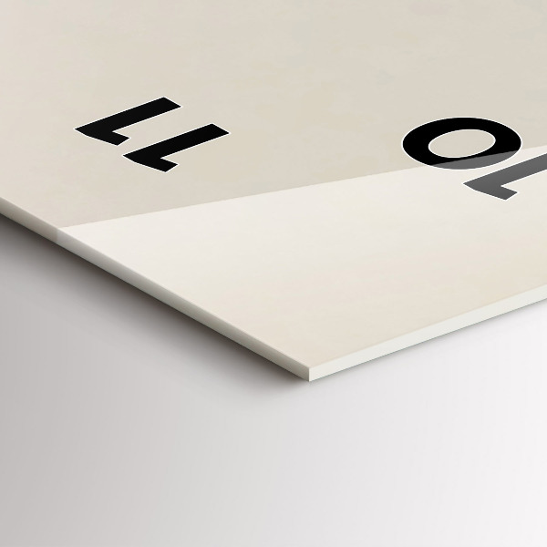 Vertical wall clock Abstract mountains