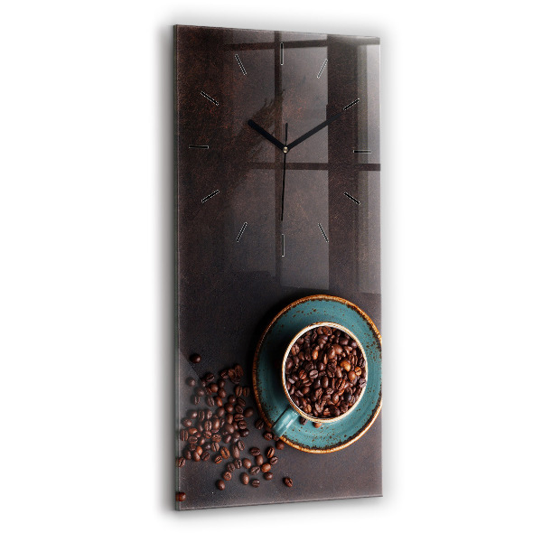 Vertical wall clock A cup of coffee