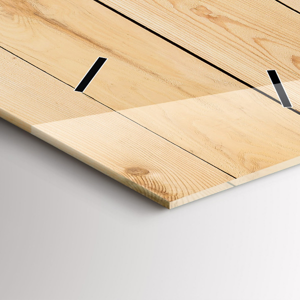 Vertical wall clock Wooden boards