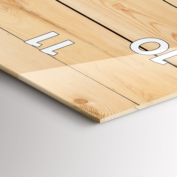 Vertical wall clock Wooden boards