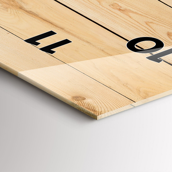 Vertical wall clock Wooden boards