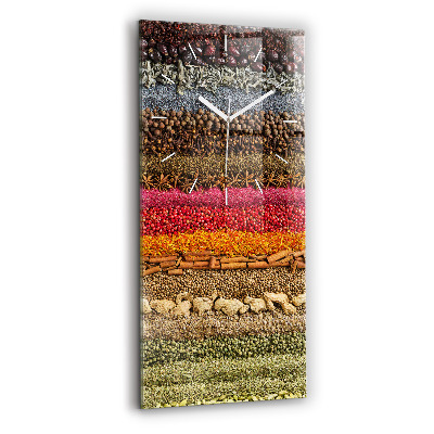 Vertical wall clock Rows of spices