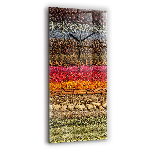 Vertical wall clock Rows of spices