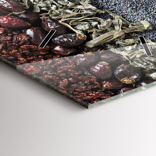 Vertical wall clock Rows of spices