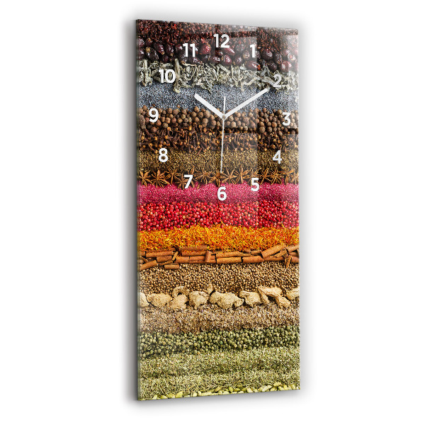 Vertical wall clock Rows of spices