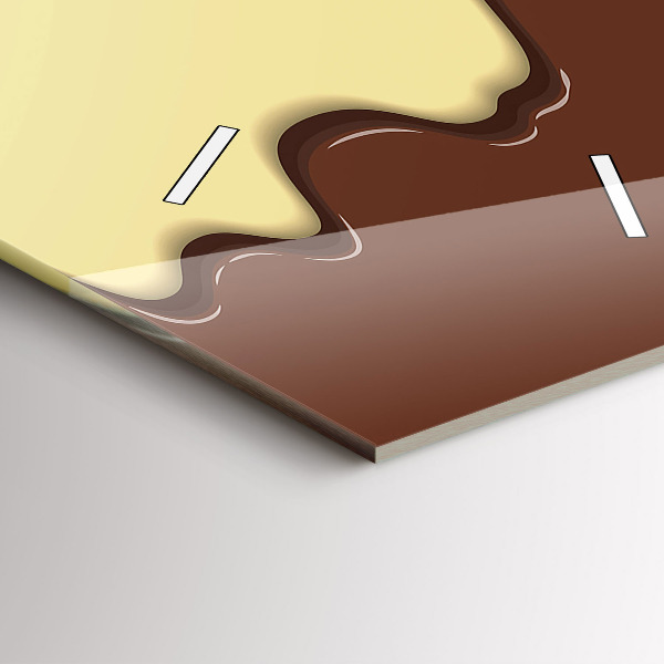 Vertical wall clock Waffle and ice cream