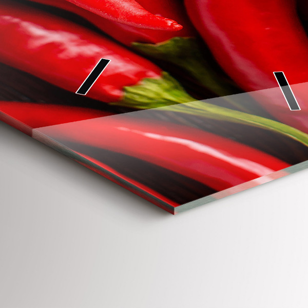 Vertical wall clock Hot peppers