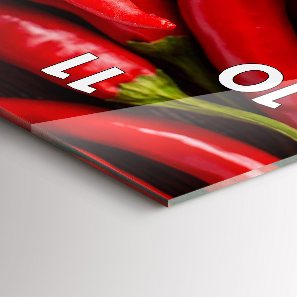 Vertical wall clock Hot peppers