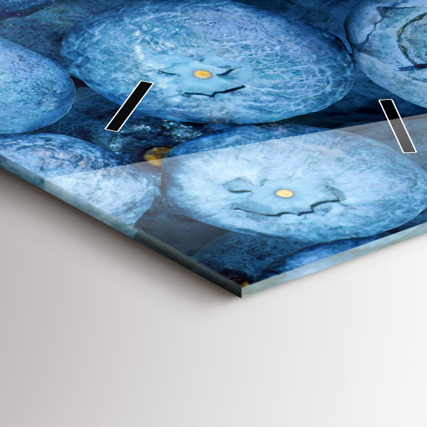 Vertical wall clock Blueberries and raspberries