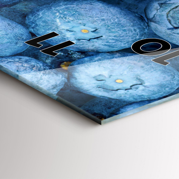 Vertical wall clock Blueberries and raspberries