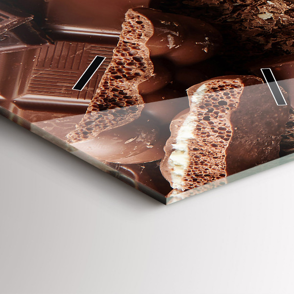 Vertical wall clock Chocolate bars