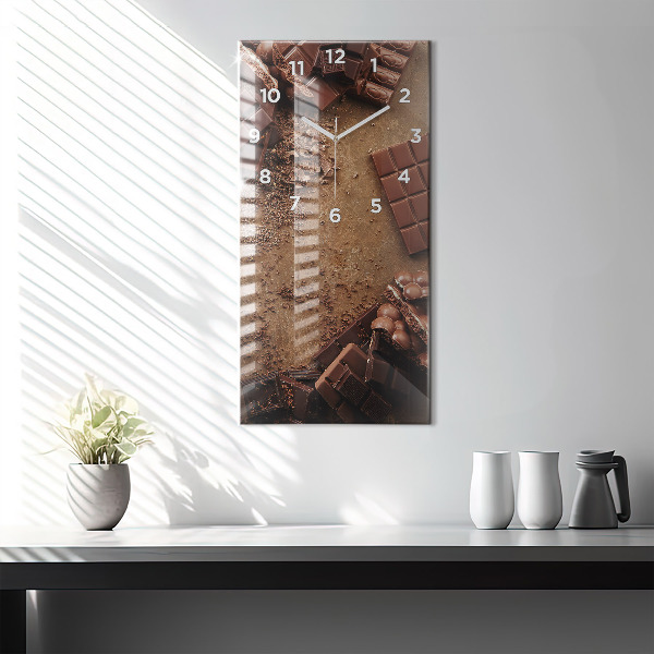 Vertical wall clock Chocolate bars