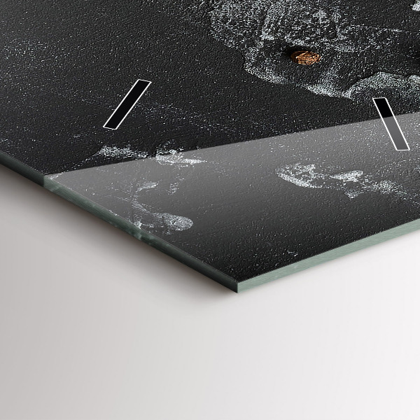 Vertical wall clock Spices on the counter