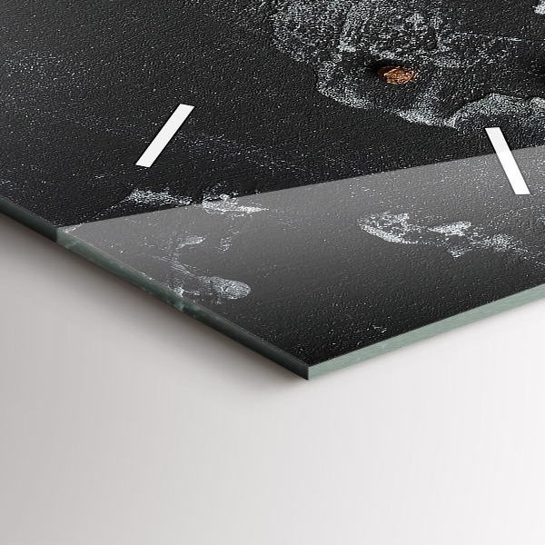 Vertical wall clock Spices on the counter