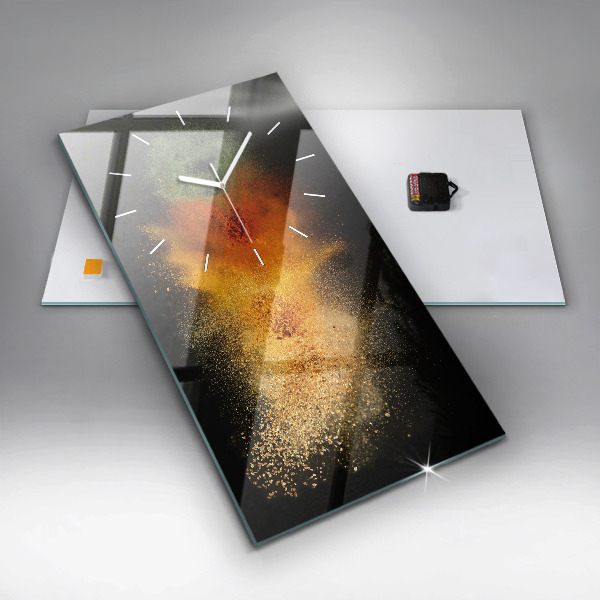 Vertical wall clock Spices scattered