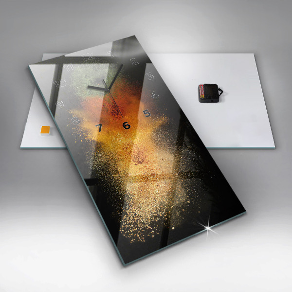 Vertical wall clock Spices scattered