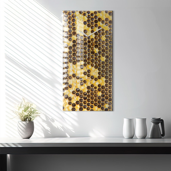 Vertical wall clock Honeycomb
