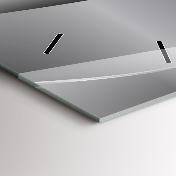 Vertical wall clock Silver abstraction