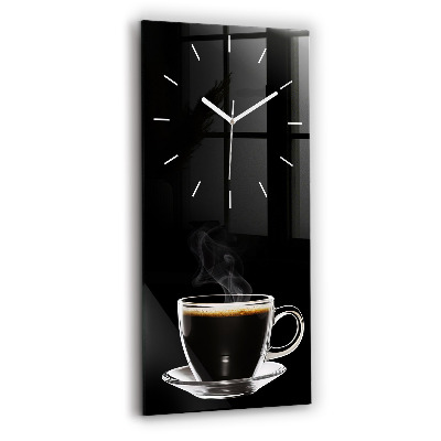 Vertical wall clock Black coffee