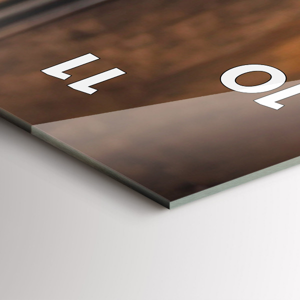 Vertical wall clock A cup of coffee