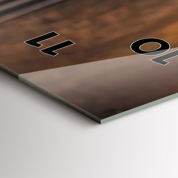 Vertical wall clock A cup of coffee