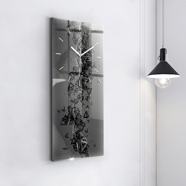 Vertical wall clock Dark abstraction