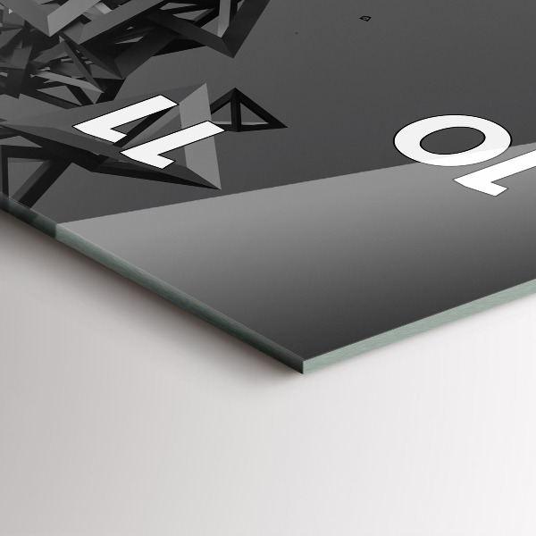 Vertical wall clock Dark abstraction