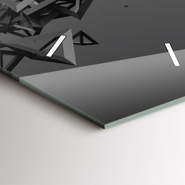 Vertical wall clock Dark abstraction