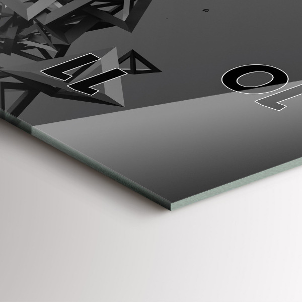 Vertical wall clock Dark abstraction