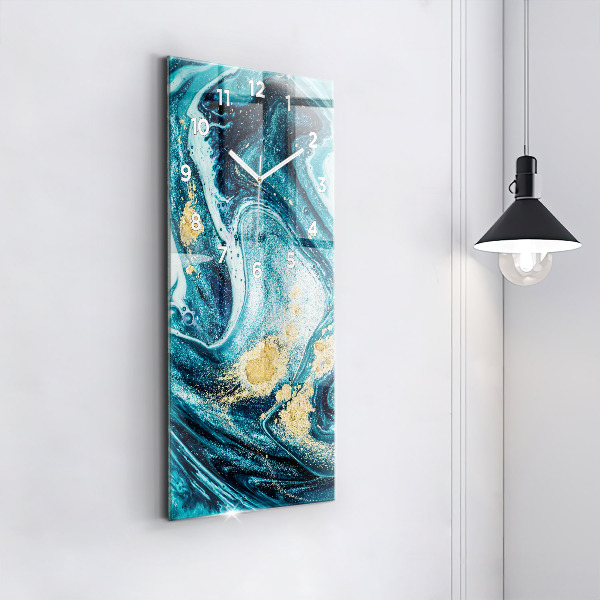 Vertical wall clock Abstract marble