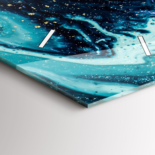 Vertical wall clock Abstract marble