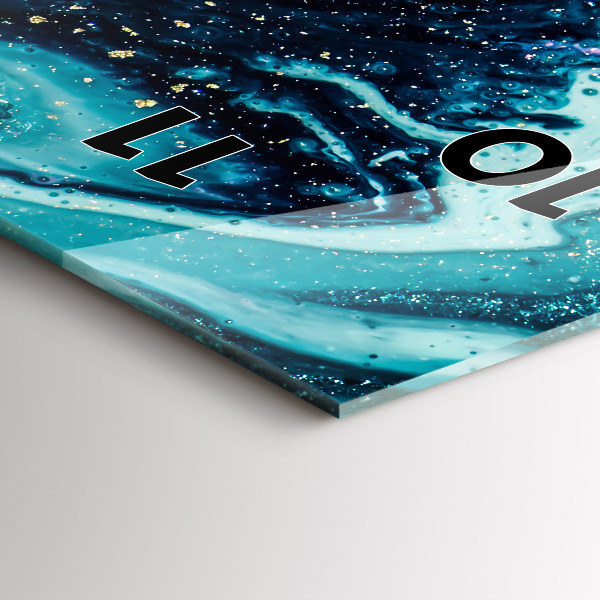 Vertical wall clock Abstract marble