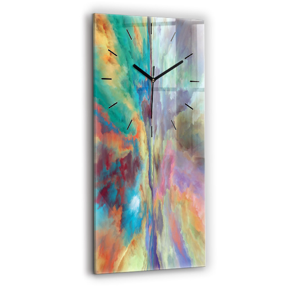 Vertical wall clock Abstract landscape
