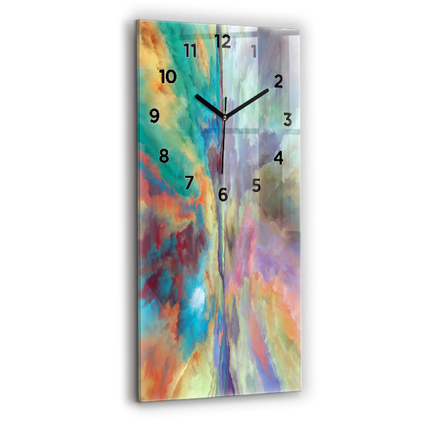Vertical wall clock Abstract landscape