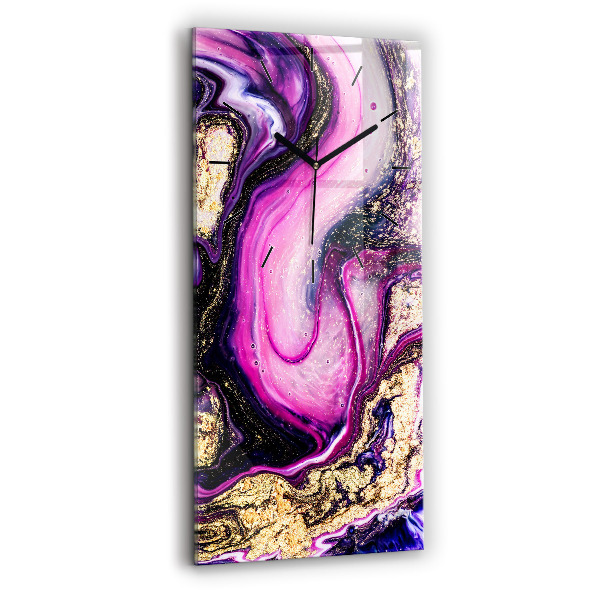 Vertical wall clock Abstract marble