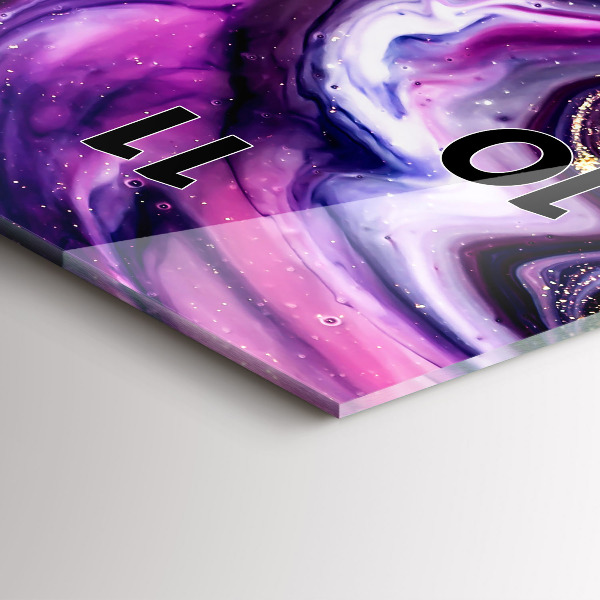 Vertical wall clock Abstract marble