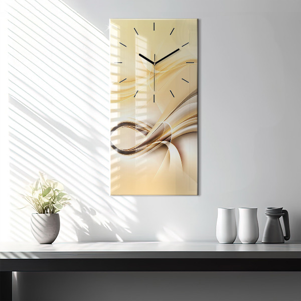 Vertical wall clock Abstraction waves