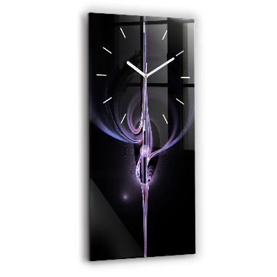Vertical wall clock Purple abstraction