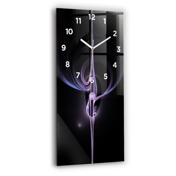 Vertical wall clock Purple abstraction