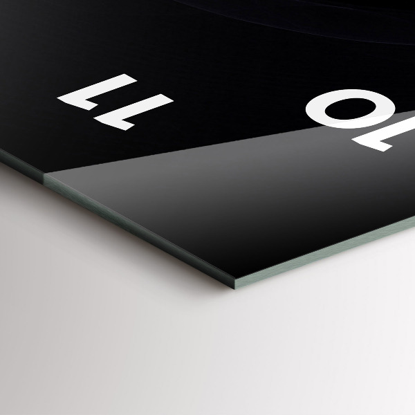 Vertical wall clock Purple abstraction