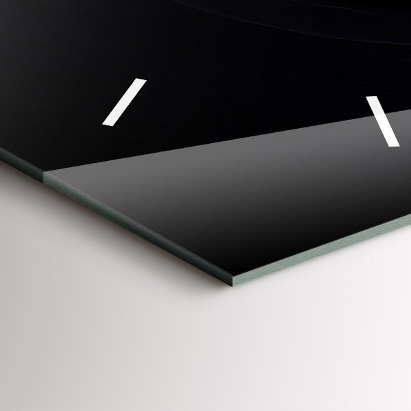 Vertical wall clock Purple abstraction