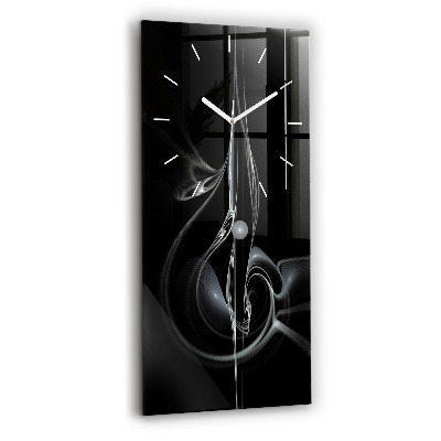 Vertical wall clock Abstract smoke