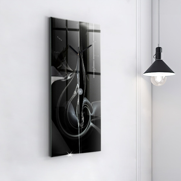 Vertical wall clock Abstract smoke