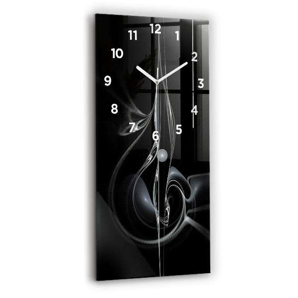 Vertical wall clock Abstract smoke