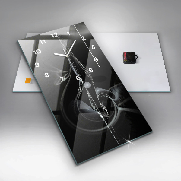 Vertical wall clock Abstract smoke