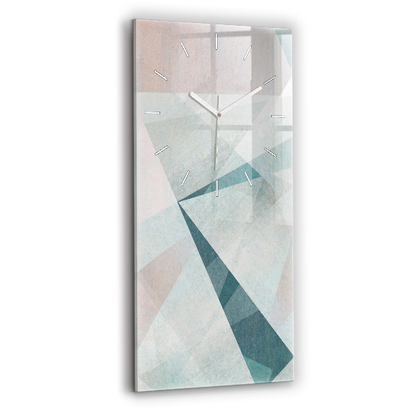 Vertical wall clock Triangles Abstract Texture