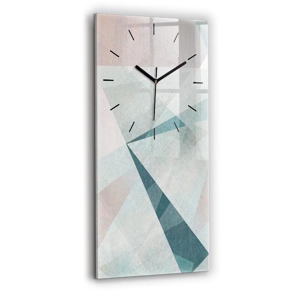 Vertical wall clock Triangles Abstract Texture