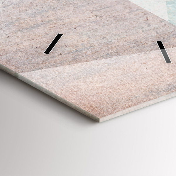 Vertical wall clock Triangles Abstract Texture