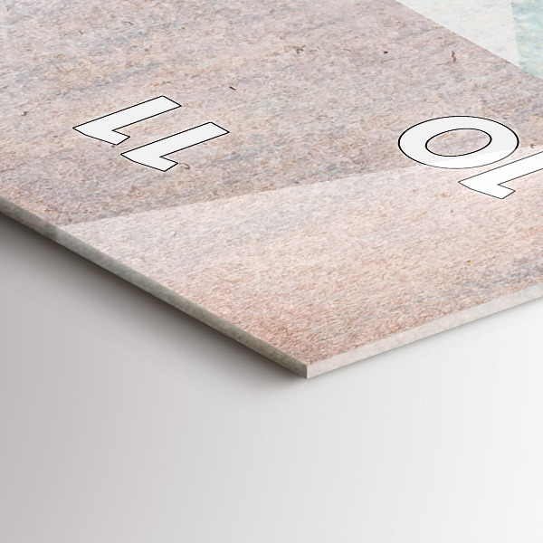 Vertical wall clock Triangles Abstract Texture