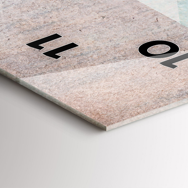 Vertical wall clock Triangles Abstract Texture